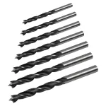 Set 7 burghie pentru lemn Rebel 3–10 mm, tije cilindrice, ascuțite