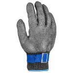 Set mănuși anti-tăiere din inox cu interior din bumbac, mărimea L, Rebel