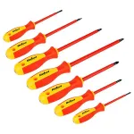 Set șurubelnițe izolate 1000V, 7 piese, vârf magnetic, Rebel