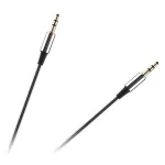 Cablu spiralat audio jack 3.5 mm tata-tata Rebel, 1 m, mufe aurite