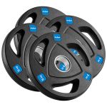 Set 4 discuri greutate 5 kg din fontă cauciucată, 51 mm, Rebel Activ