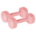 Set gantere compozit 2x1 kg Rebel Active, acoperire PVC, roz