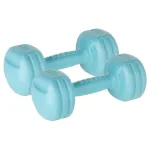 Set gantere compozit 2 x 2 kg Rebel Active, acoperire PVC pentru fitness