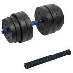 Set gantere reglabile 20 kg cu conector, Rebel Active, pentru antrenament acasă