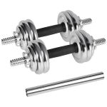 Set gantere reglabile 15 kg cu valiză, Rebel Active pentru antrenament acasă