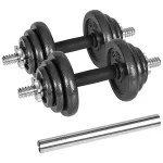 Set gantere reglabile 20 kg cu valiză pentru antrenament acasă Rebel