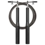 Coardă de sărit Rebel 3 m reglabilă, cablu din oțel cu PVC, mânere aluminiu