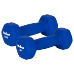 Set gantere hexagonale din fontă cu neopren 2 x 1,5 kg Rebel pentru fitness