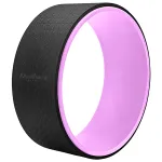 Roată yoga Dharma Rebel Active negru-violet, cu strat TPE antiderapant