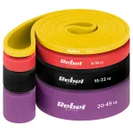 Set 4 benzi elastice latex Power Band Rebel Active, 208 cm, 4 niveluri rezistenta