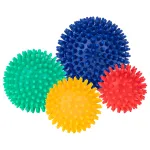 Set 4 mingi senzoriale pentru masaj Rebel Active, PVC, duritate medie