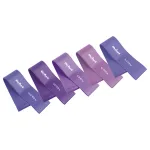 Set 5 benzi elastice mini band din latex 2–18 kg Rebel Activ, cu husa