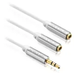 Cablu splitter audio jack 3,5 mm tată la 2x 3,5 mm mamă, 1,5 m Sentivus