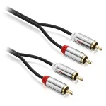 Cablu audio RCA 2xRCA tata–2xRCA tata 3 m, OFC, Sentivus