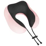 Pernă de călătorie Rebel Active cu spumă cu memorie, roz, 330 g