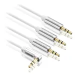 Set 2 cabluri audio jack 3.5mm tata-tata 1m, unul la 90° Sentivus