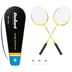 Set badminton Rebel Active cu 2 rachete, 3 fluturași și husă cu curea