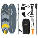 Set placă SUP gonflabilă Rebel 244x76x10 cm cu vâslă, pompă și geantă