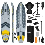 Set placă SUP gonflabilă Rebel Pro 335 cm, cu vâslă, scaun caiac și rucsac