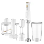 Blender de mână Sencor 4 în 1, 1200 W, Titanium QuadBlade, accesorii inox