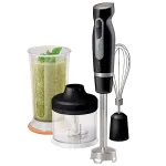 Set blender de mână Sencor 800 W, 2 viteze, tocător, tel și pahar 700 ml