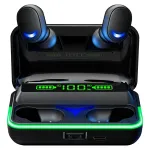 Casti wireless Bluetooth 5.0 Rebel SN-E10 cu afisaj LED si carcasa 800 mAh