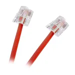 Cablu extensie telefonic roșu 2 m, RJ11, pentru telefon/fax/modem