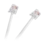 Cablu extensie telefon alb 10 m pentru telefon fix, mufe RJ11