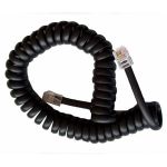 Cablu telefonic spiralat 4,2 m, negru, pentru receptor telefon fix