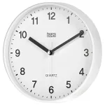 Ceas de perete Teesa alb, 20 cm, mecanism quartz cu mișcare silențioasă