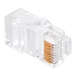 Mufă RJ45 8P8C Cat5e Pass Through pentru cablu UTP cu conductor plin