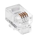 Mufă telefon 4P4C (RJ9/RJ10) pentru cablu, conectare rapidă