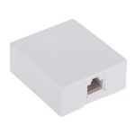 Priză rețea RJ45 8P8C pentru cablu Ethernet, montaj aparent, alb