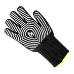 Mănușă termoizolantă pentru grătar Teesa, cu silicon antialunecare, 32 cm