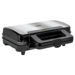 Aparat de vafe Teesa pentru 2 vafe pătrate, 1000W, plăci antiaderente