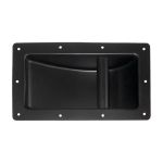 Mâner metalic încastrat pentru boxă, negru, 28 x 16 cm