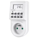 Priză cu temporizator digital programabil, 2300W, afișaj LCD