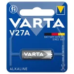 Baterie alcalină Varta V27A 12V pentru telecomenzi, alarme și chei auto