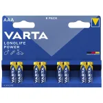 Baterii alcaline Varta Longlife Power AAA LR03, blister 8 bucati