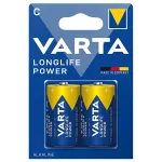 Set 2 baterii alcaline Varta Longlife Power C (LR14) 1.5V, BL2