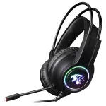 Căști gaming stereo Hi‑Fi Varr cu microfon flexibil, iluminare RGB și USB