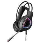 Căști gaming Varr Hi‑Fi stereo cu microfon reglabil și iluminare RGB