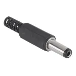 Mufă alimentare tată DC 2.5/5.5 mm pe fir, pentru cablu