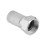 Mufă F 6,8 mm cu garnitură pentru cablu coaxial, set 100 bucăți