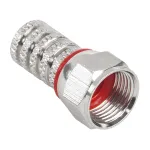 Mufă F tată cu garnitură pentru cablu RG59/3C2V, cupru