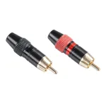 Mufă RCA tată metal HQ pentru cablu audio 6.5 mm, contact sigur