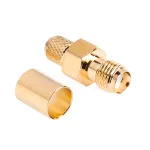 Mufă SMA RP mamă aurită pentru cablu H155, conector RF pentru antene