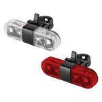 Set lumini bicicletă față și spate USB cu LED, 60 lm/15 lm, Rebel
