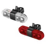 Set lumini bicicletă față și spate USB cu LED, 60 lm/15 lm, Rebel