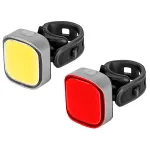 Set lumini bicicletă față/spate USB-C, 36 LED, IPX4, Rebel
